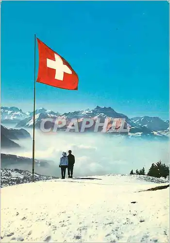 Cartes postales moderne Le Roc d Orsay sur Villars Chesieres Vue sur les Dents du Midi et le Mont Blanc