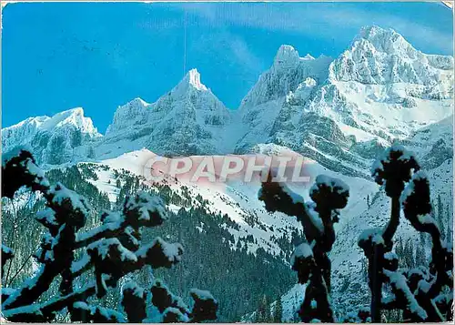 Cartes postales moderne Lumieres et coleurs en Valais Les Dents du Midi vues de Champery