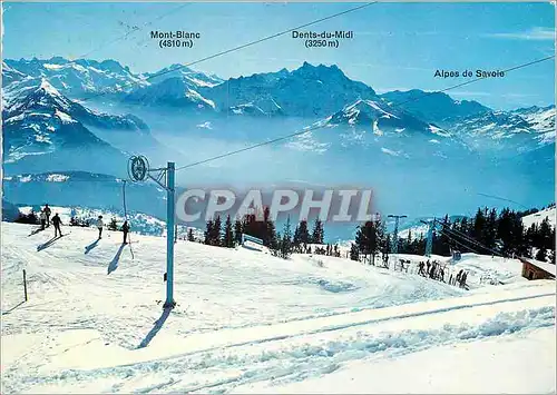 Cartes postales moderne Panorama depuis le Roc d Orsay sur villars Chesieres Alpes vaudoises Mont Blanc Dents du Midi Al