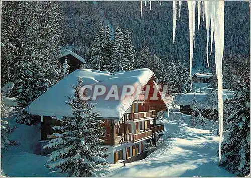 Moderne Karte Paysage d hiver en Suisse Winterlandschaft in der Schweiz