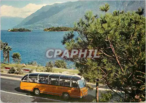 Moderne Karte Swiss Alpine Postal Buses Autobus