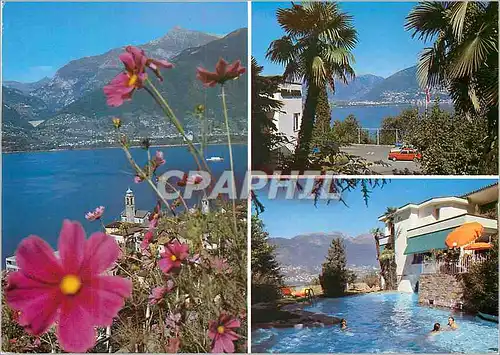 Cartes postales moderne Touring mot Hotel Bellavista Vira Gambarogno