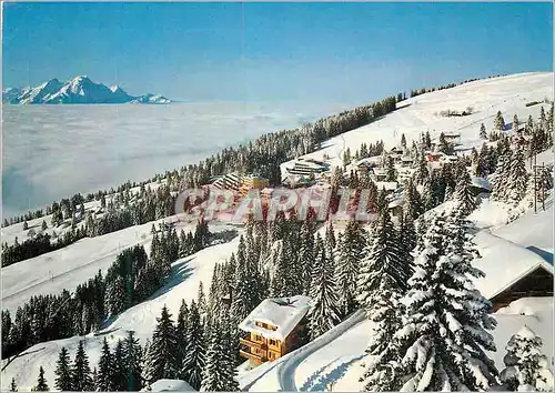 Moderne Karte Rigi Kaltbad mit Pilatus und Nebelmeer