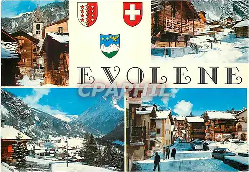 Moderne Karte Evolene Valais petite station d ete et d hiver