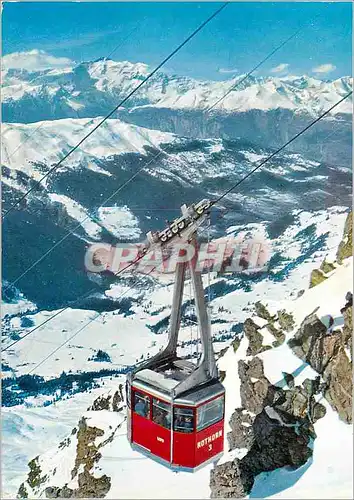 Cartes postales moderne Lenzerheide Valbella Luftseibahn Parpaner Rothorn Blick ins Churwaldnertal mit Ringelspitz