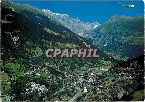 Cartes postales moderne Fiesch Wallis Wannenhorn und Finsteraarhorn