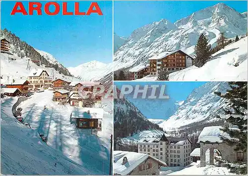 Cartes postales moderne Arolla station dans le Val d Herens Wallis