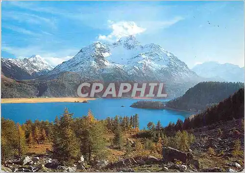 Cartes postales moderne Silsersee mit piz la Margna Oberengadin