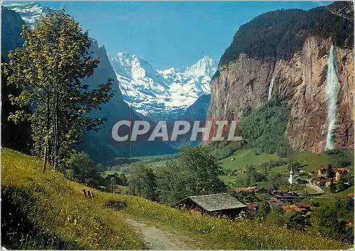 Cartes postales moderne Lauterbrunnen Grosshorn Breithorn