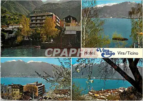 Moderne Karte Albergo Viralago Vira Gambarogno Lago Maggiore Ticino