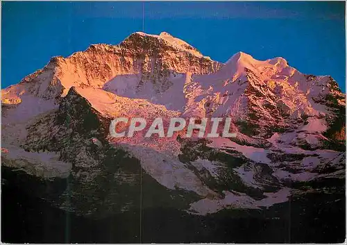 Cartes postales Jungfrau Berner Oberland bei Sonnenunfergang