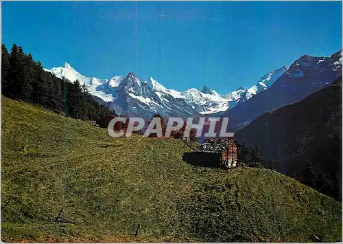 Cartes postales Les Moyes et le fond du val d Anniviers Valais Suisse