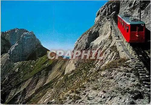 Cartes postales moderne Pilatus-La Cremaillere la plus raide du monde