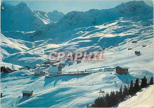 Cartes postales moderne Bergkirchli mit Skigebiet