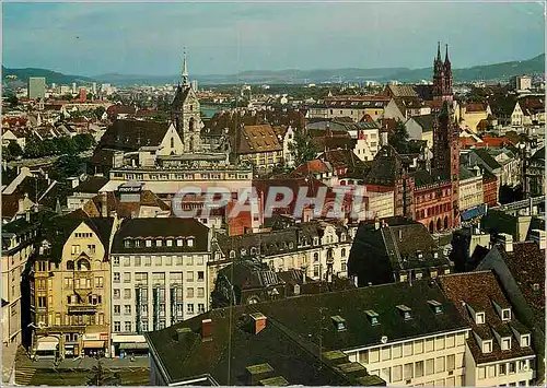 Moderne Karte Vue partielle avec l'Hotel de ville et la Caathedrale Bale