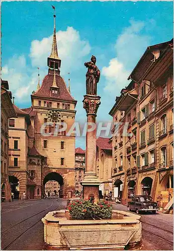 Moderne Karte Kafigturm et fontaine Anna-Seiler