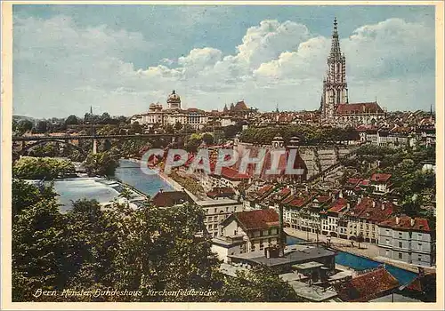 Cartes postales moderne Munster Bundeshous  Kirchenfeldbrucke