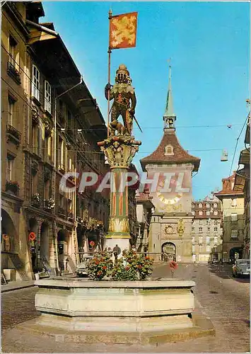 Moderne Karte Clock-Tower and Zaehringer fountain