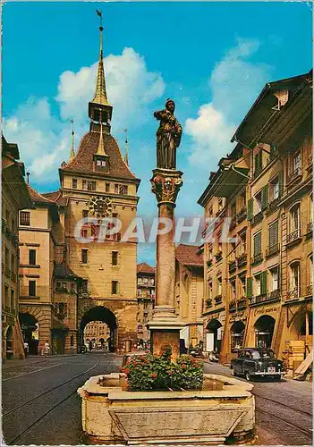 Moderne Karte Kafigturm et fontaine Anna-Seiler