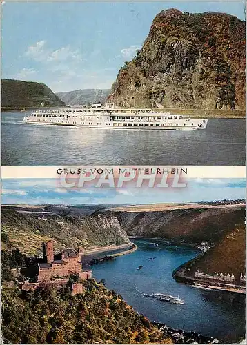 Cartes postales moderne Burg Katz MS Berlin Bateau