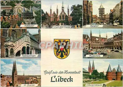 Moderne Karte Lubeck