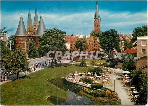 Moderne Karte Blick auf Holstentor