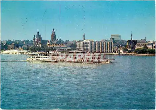 Cartes postales moderne Dom Bateau Mainz am Rhein