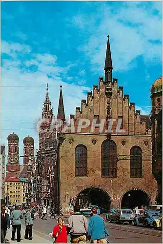 Cartes postales moderne Marienplatz et ancien Hotel-de-Ville