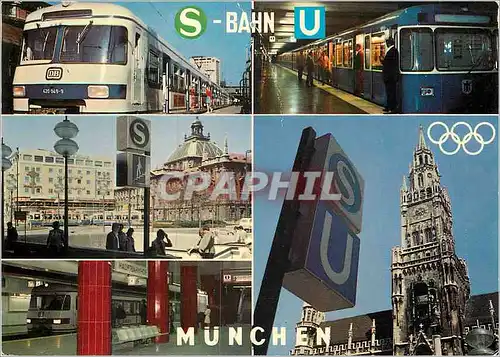 Moderne Karte S-Bahn-U Munchen Metro