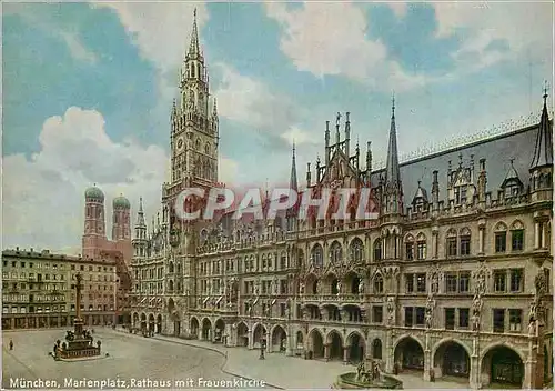 Moderne Karte L'Hotel de Ville et la Cathedrale