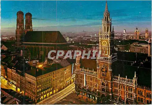 Moderne Karte Rathaus und Frauenkirche