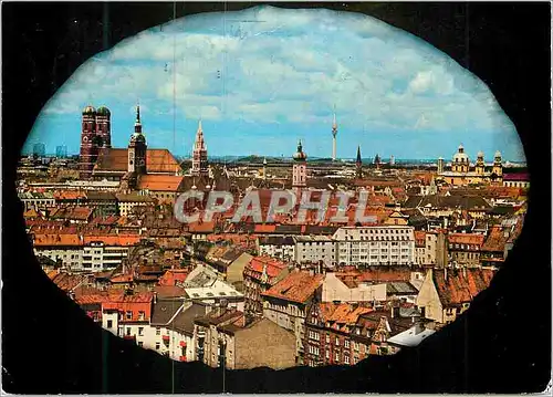 Cartes postales moderne Olympiaturm  Theatinerkirche