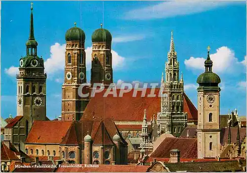 Cartes postales moderne Peterskirche Frauenkirche Rathaus