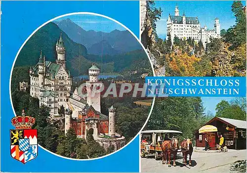 Cartes postales moderne Neuschwanstein castle and Hohenschwangau