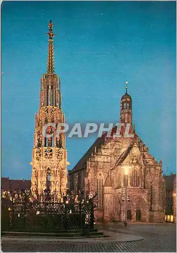 Cartes postales moderne Schoner Brunnen und Frauenkirche