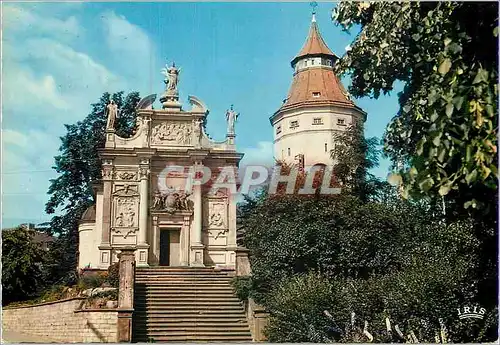 Moderne Karte Pagodenburg und Wasserturm mit Anlagen