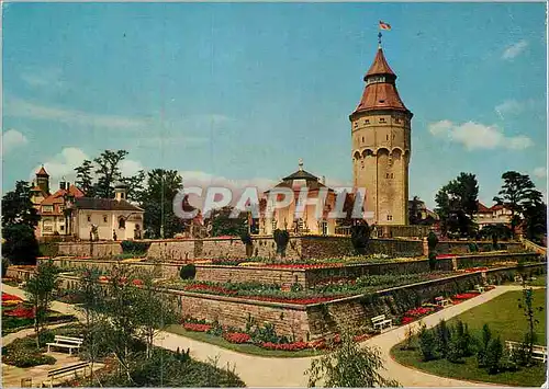 Moderne Karte Pagodenburg und Wasserturm mit Anlagen