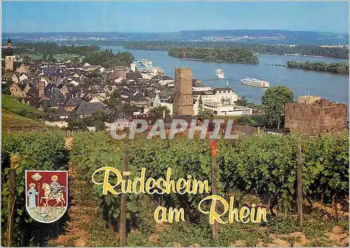 Moderne Karte Rudesheim am Rhein