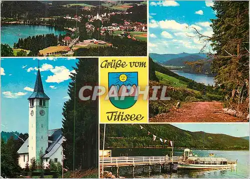 Moderne Karte Grusse vom Titisee