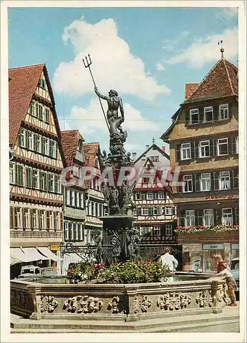 Moderne Karte Universitatsstadt Tubingen - Marktbrunnen