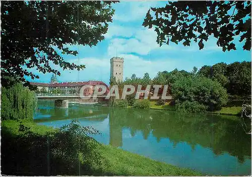 Cartes postales moderne Neckarpartie mit Godzenturm