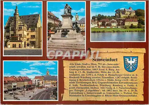 Cartes postales moderne Schweinfurt Panorama