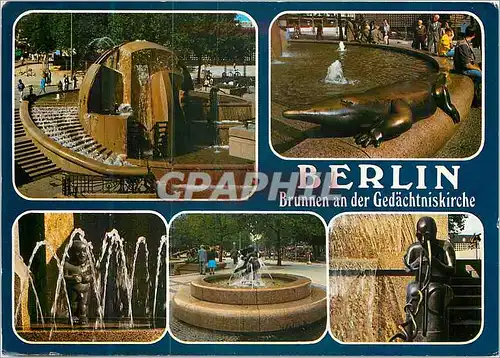 Cartes postales moderne Brunnen an der Gedachtniskirche Crocodile