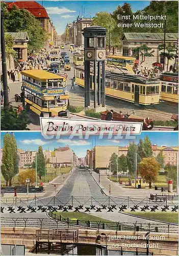 Moderne Karte Berlin Potsdamer-Platz Tramway Dunlop