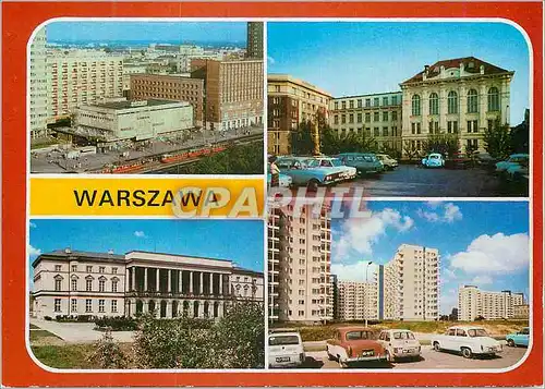 Moderne Karte Warszawa Panorama