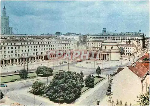 Moderne Karte Three crosses square Warszawa