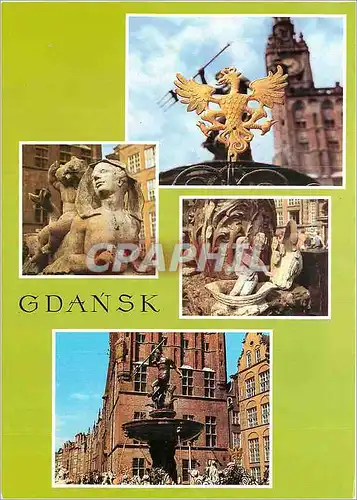 Moderne Karte Fontanna Neptuno Gdansk