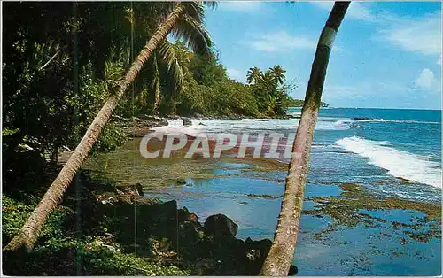 Moderne Karte Pebble beach East Coast of Tahiti