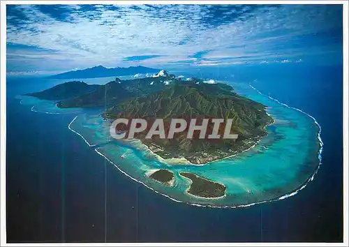 Cartes postales moderne Aerview of Moorea and Haapiti