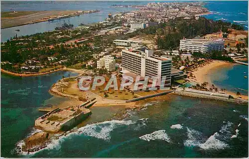 Moderne Karte San Geronimo-Caribe Hilton Hotel-Normandie Hotel San Juan